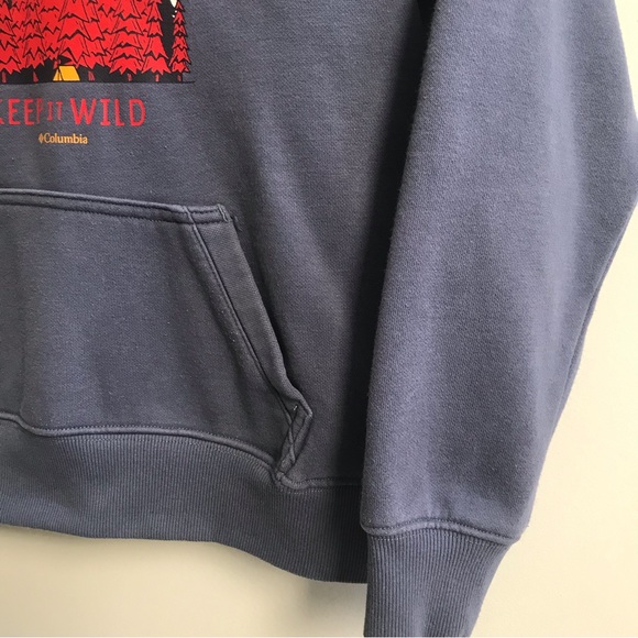 Columbia Blue, “Keep it wild” Hooded Pullover Sweatshirt, Size M (10-12) Boys. - Picture 3 of 5